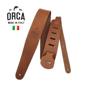 기타가죽스트랩 브라운 ORCA Leather Made in Italy