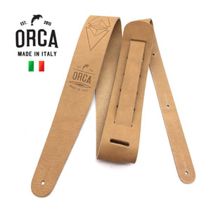 기타가죽스트랩 카빙 ORCA Carved Leather strap Made in Italy