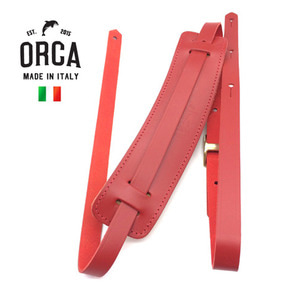 가죽기타스트랩 빈티지컴포트 레드 ORCA Made in Italy