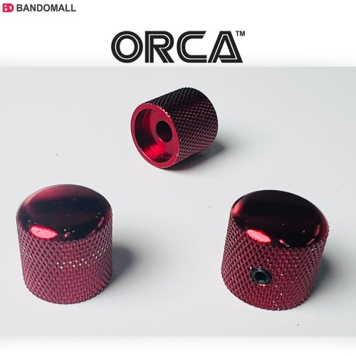 기타 메탈 노브 ORCA Metal Dome knob OC-MDK Red 1개