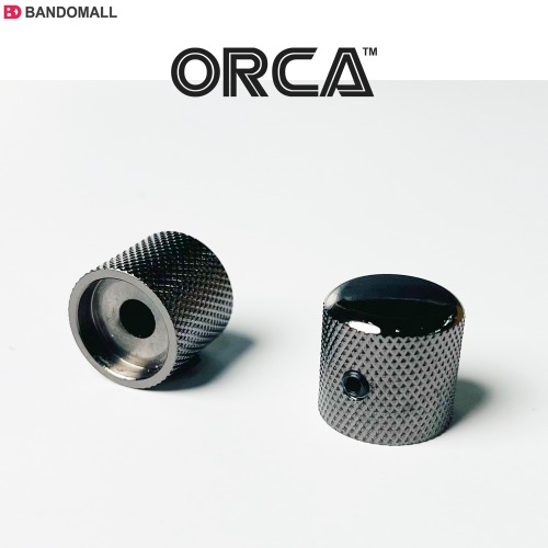 기타 메탈 노브 ORCA Metal Dome knob OC-MDK CosmoBlack 1개