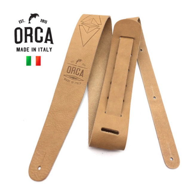 기타가죽스트랩 카빙 ORCA Carved Leather strap Made in Italy
