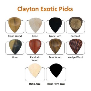 기타피크 나무피크 Clayton Exotic Wood Bone Horn guitar pick